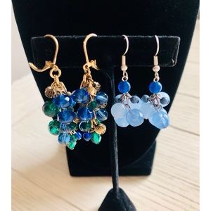 3/$20 SET OF 2 EARRINGS IN HUES OF BLUES